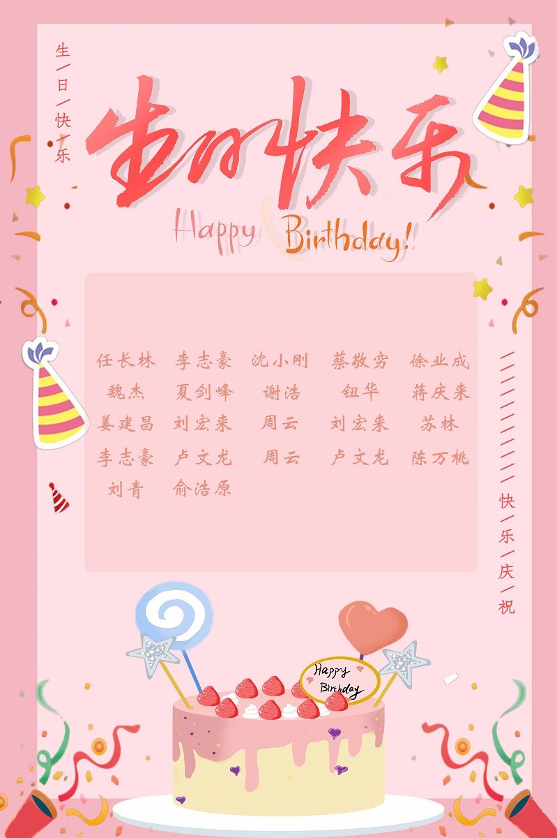 【生日祝?！抗ё?8月生日的員工生日快樂！